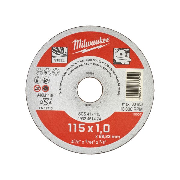 Disco Contractor 115 x 1mm (Pedir en múltiplos de 50uds)