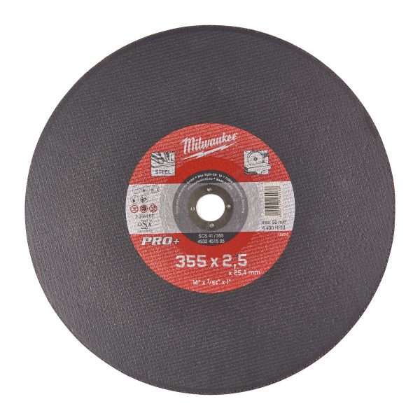 Discos PRO+ corte metal para tronzadoras SCS 41 /355x2.5 x25mm - (Pedir en múltiplos de 10uds)