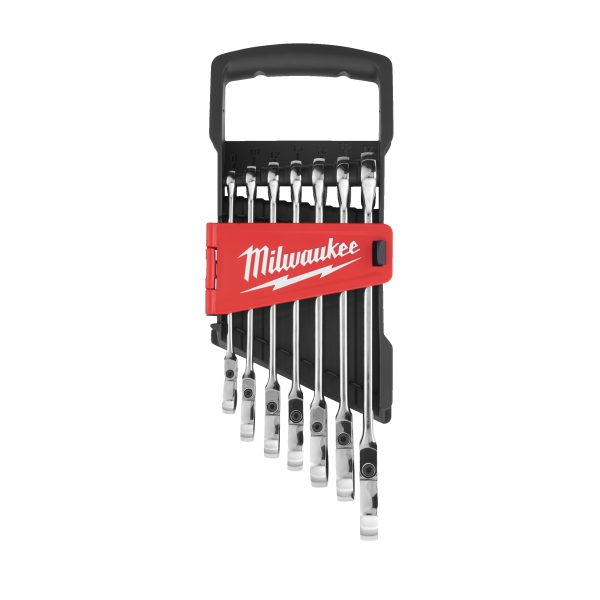 Juego de 7 llaves combinadas MAX BITE™ articuladas con carraca, 8, 10, 12, 13, 14, 15, 17mm