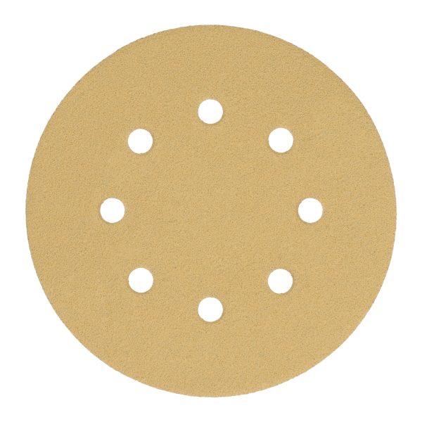Disco PREMIUM 125mm fijación rápida (8 orif.) 240gr - 10uds