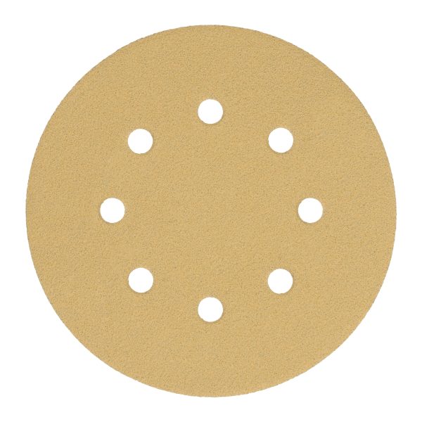 Disco PREMIUM 125mm fijación rápida (8 orif.) 180gr - 50uds